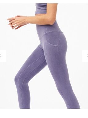 High-Rise Lavender Purple Pocket Leggings - groceries apparel small